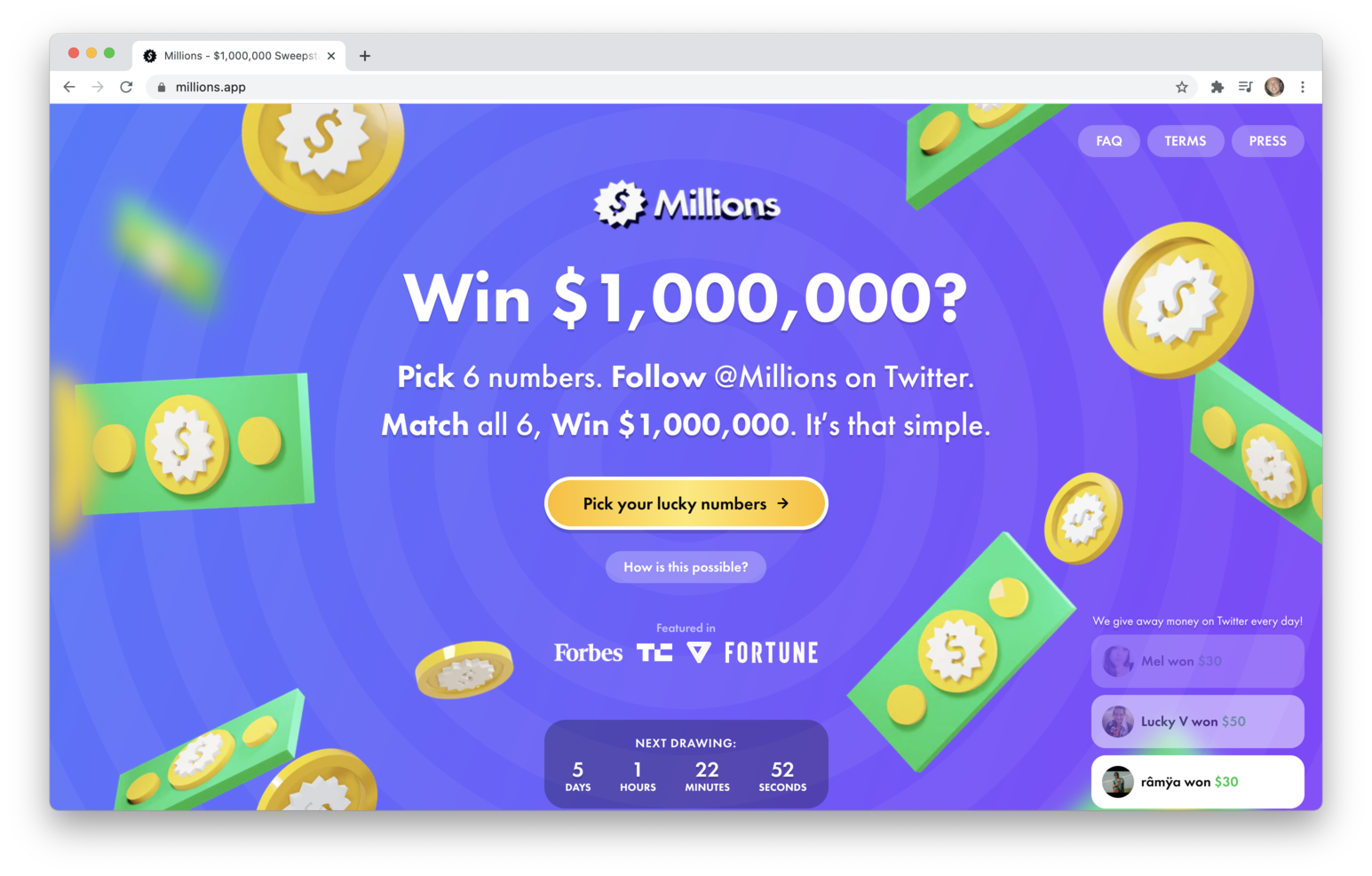 Millions App 