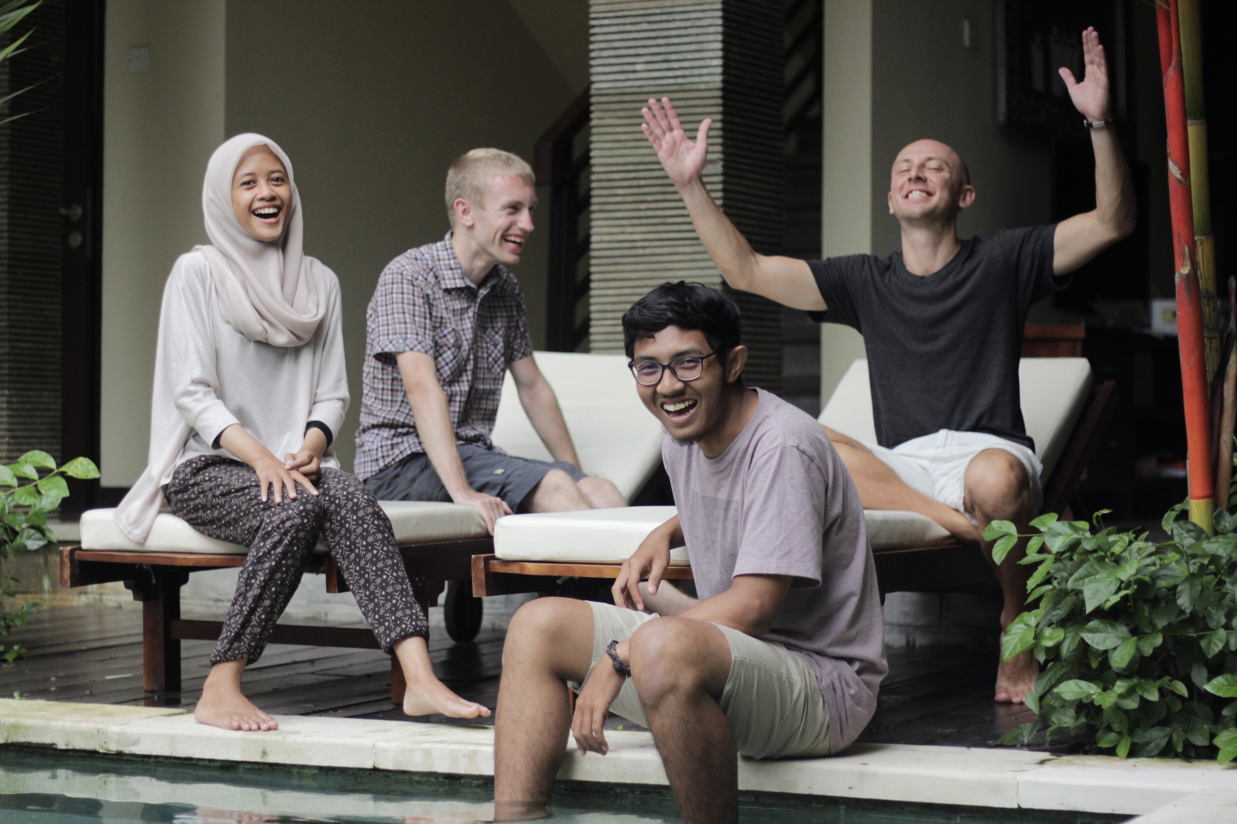 totally not staged startup team photo shoot ha