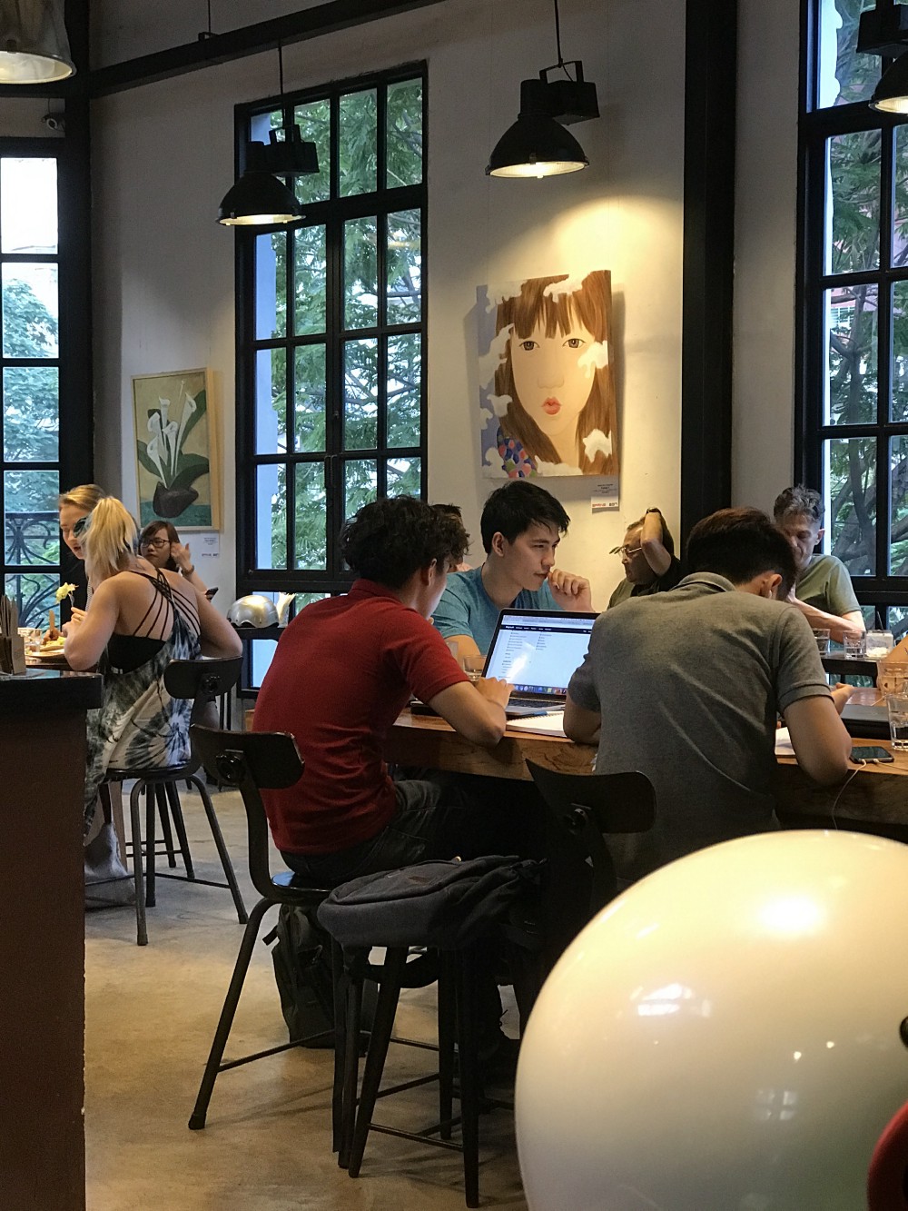 working at cafe in indonesia