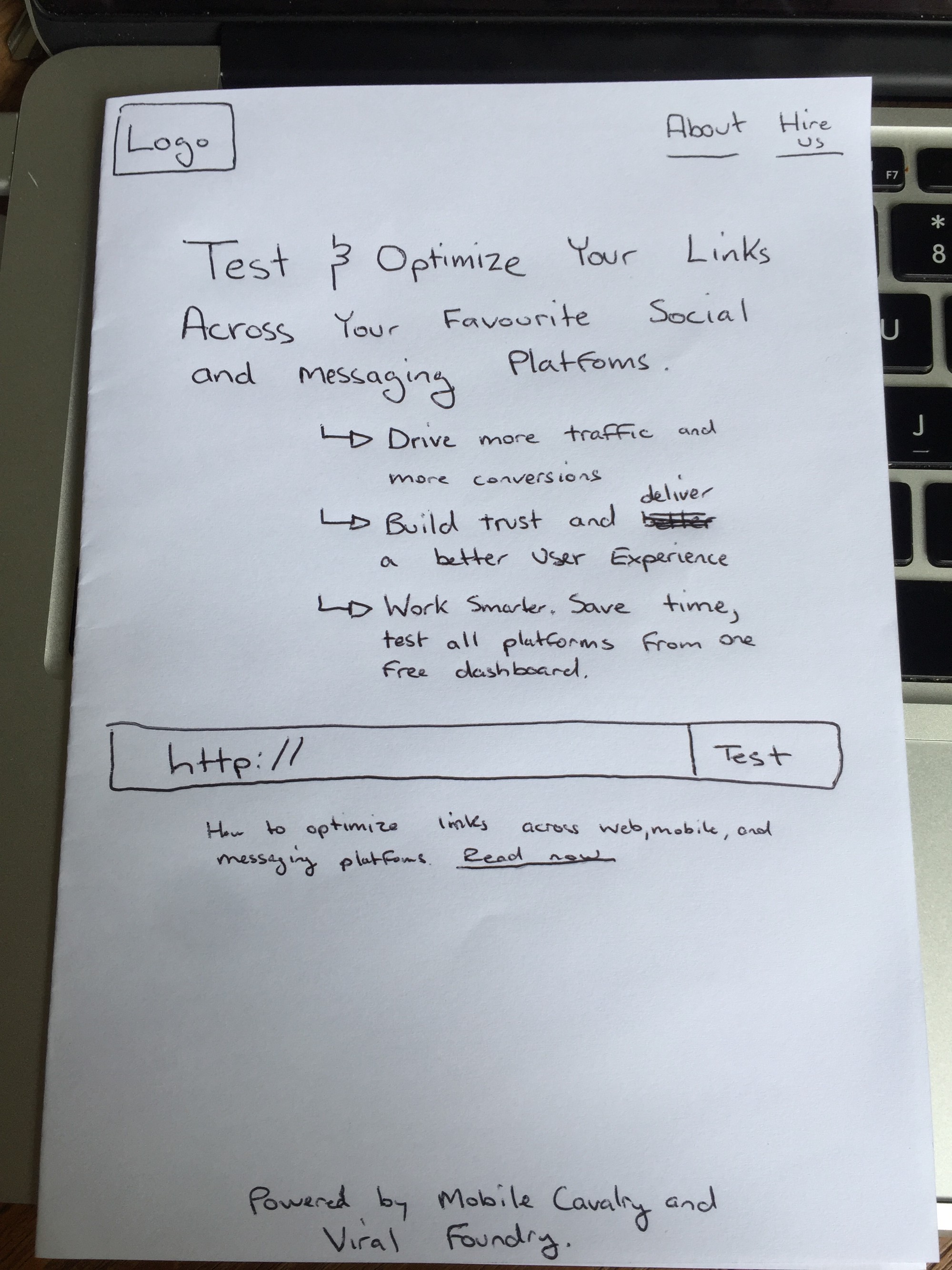 first wireframe of lookout