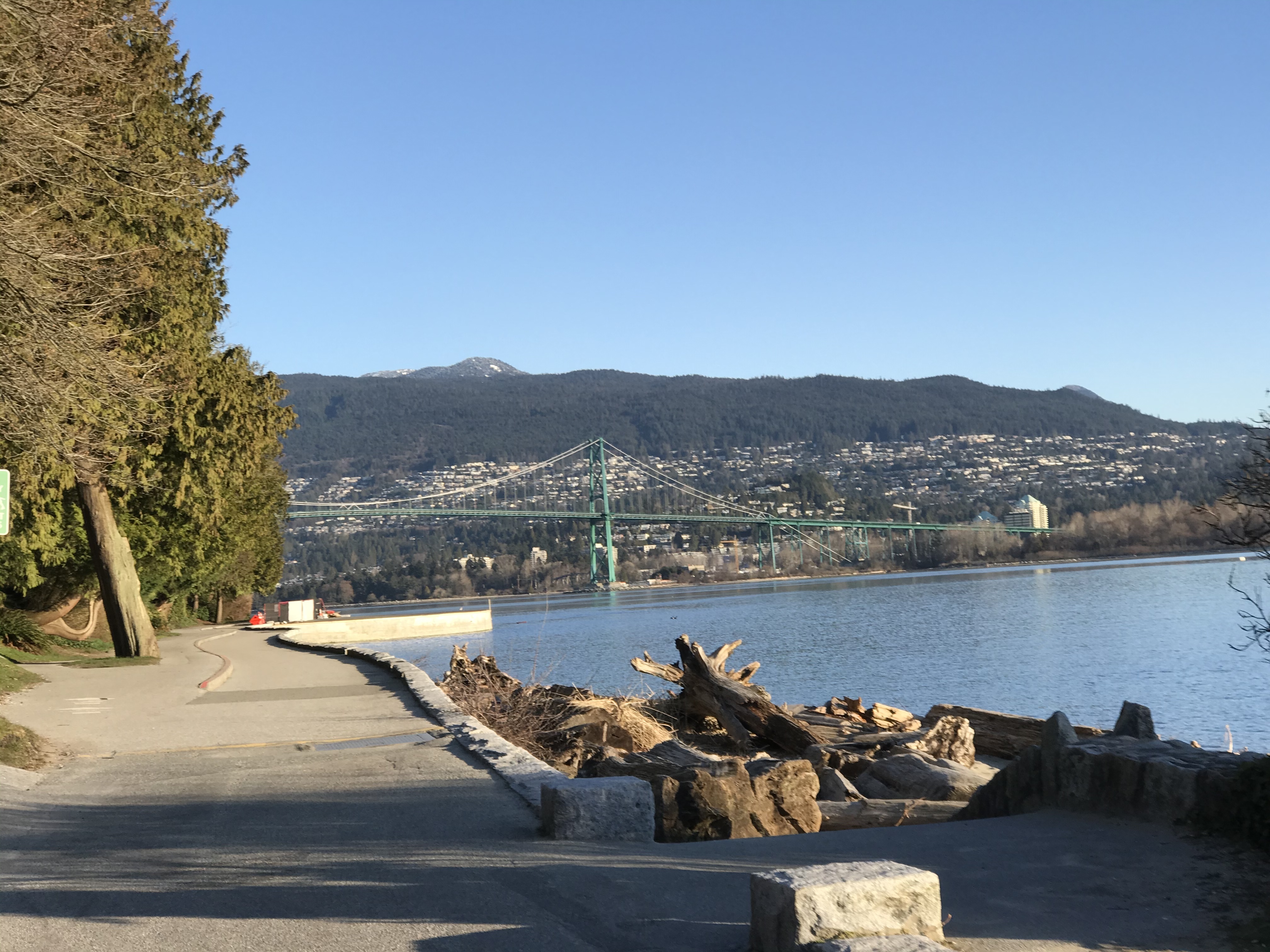 stanley park sunrise bridge