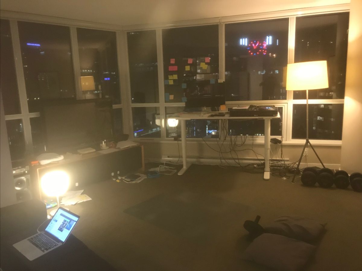 kenny covid work out room living room