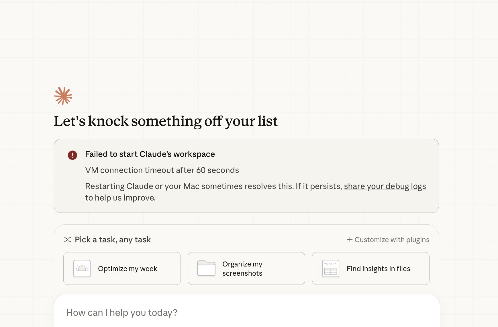 VM connection timeout