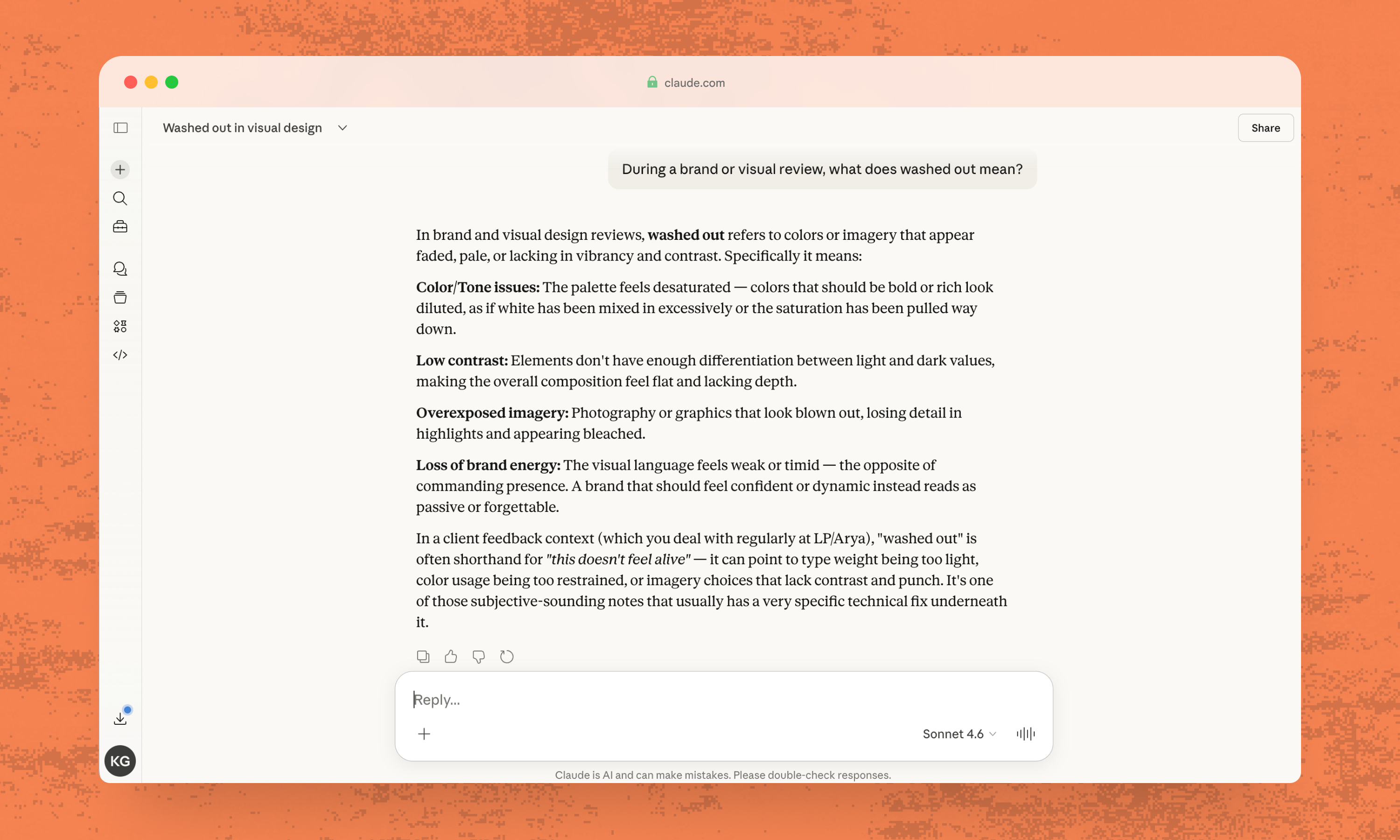 washed out in visual design