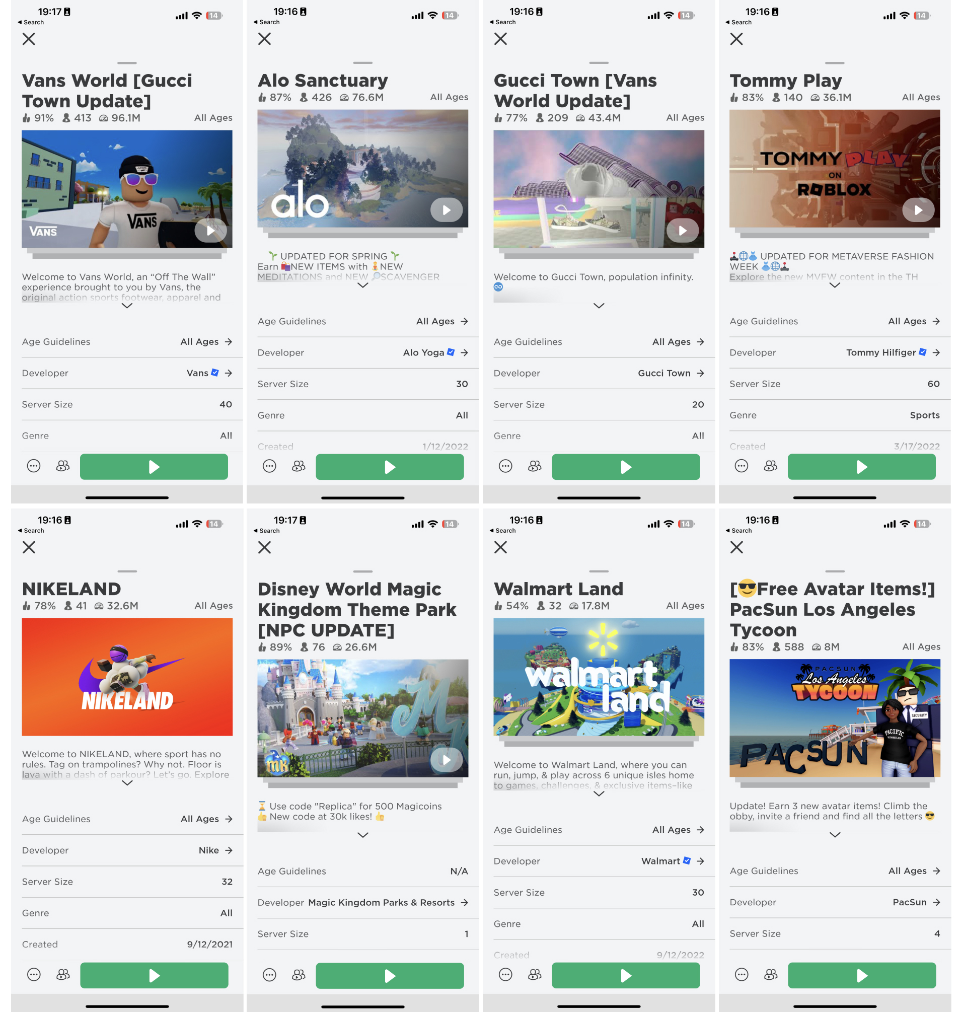 roblox virtual show room experience